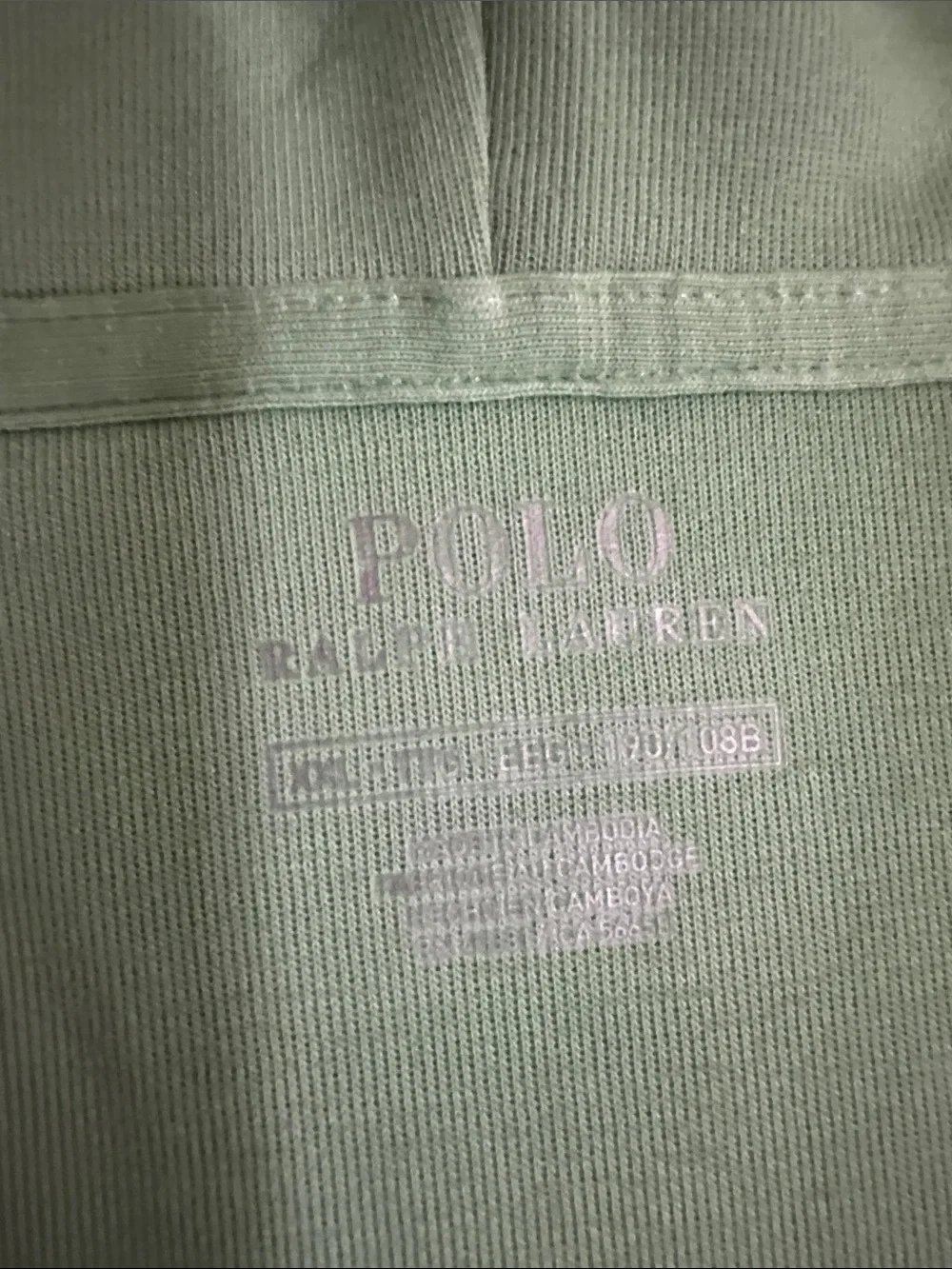 Polo by Ralph Lauren Light Sage Green Zip-Up Hoodie - 2XL